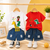 Plum & Pop Kids Boys Cotton Alligator & Girafffe Printed T-Shirt & Shorts Set pack of 2 - White & Red