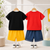 Plum & Pop Kids Boys Cotton Alligator & Bear Printed T-Shirt & Shorts Set pack of 2 - Black & Red