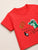 Plum & Pop Kids Boys Cotton Alligator & Bear Printed T-Shirt & Shorts Set pack of 2 - Black & Red