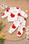 Boy's Cotton Apple & Santa Printed Sweatshirt With Joggers Set - Cream & Red