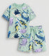 Plum & Pop Kids Boys Cotton  Printed T-Shirt & Shorts Set - Octopus