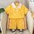 Plum & Pop Kids Boys Cotton King Printed T-Shirt & Shorts Set - Yellow