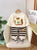 Boy's Cotton Fleece Winter Dog Patch Sweatshirt With Joggers Set - Cream