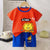 Plum & Pop Kids Girls Cotton lion Printed T-Shirt & Shorts Set - Red