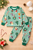 Boy's Cotton Santa & Tree Printed Sweatshirt With Joggers Set - Red & Green