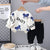 Boys Cotton Light Winter Knit Full Sleeves Teddy Printed Sweatshirt With Joggers Set Pack of 2