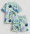 Plum & Pop Kids Boys Cotton  Printed T-Shirt & Shorts Set - Octopus