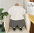 Boy's Cotton Dog Print T-Shirt & Shorts Set - White