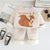 Boy's Cotton Fleece Winter Squirrel Printed Sweatshirt With Joggers Set - Cream