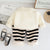 Boy's Cotton Fleece Winter Dog Patch Sweatshirt With Joggers Set - Cream
