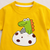 Plum & Pop Kids Boys Cotton EggDino Printed T-Shirt & Shorts Set - Yellow