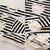 Boy's Cotton Knit Light Winter All Over Stripes Printed and Teddy Applique Sweatshirt With Joggers Pant Set - Black & Creamream
