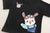 Boy's Cotton Dog Print T-Shirt & Shorts Set - Black