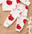 Boy's Cotton Apple & Santa Printed Sweatshirt With Joggers Set - Cream & Red