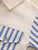 Boys Woven Stripes Printed Collared Neck Full Sleeves Shirt and Denim Pant Set - Cream