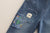 Boy's Cotton Fleece Winter Text Printed Sweatshirt With Denim Pant Set - Cream