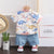 Boy's Dino Printed Shirt With Shorts Set