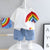 Boys Cotton Half Sleeves Tees & Shorts Set Pack Of 2 - Black Super Dino & White Rainbow