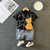 Boys Cotton Half Sleeves Tee & Shorts Set Pack of 2  - Urban Black & Super Dino