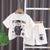 Boy's Cream Teddy Print T-Shirt & Shorts Set