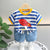 Boys Cotton Half Sleeves Tee & Shorts Set Pack of 2  - White Rainbow & Space Denim