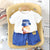 Boy's White NASA Print T-Shirt & Shorts Set