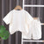 Boy's Cream Teddy Print T-Shirt & Shorts Set