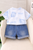 Boy's Blue Street Teddy Print T-Shirt & Shorts Set