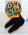Boy's Cotton Text & Stripes Printed Sweatshirt With Joggers Set - Orange & Green