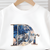 Boy's Cotton Dr Print T-Shirt & Shorts Set - White