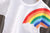 Boy's White Rainbow Print T-Shirt & Shorts Set