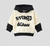 Boy's Cotton Winter Full Sleeves Black Stoned Printed Sweatshirt & Jogger Pant Set - Black