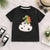 Plum & Pop Kids Boys Cotton EggDino Printed T-Shirt & Shorts Set - Black