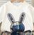 Boy's Cotton Bunny Print T-Shirt & Shorts Set - White