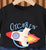 Boy's Black Rocket Print T-Shirt & Shorts Set