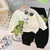 Boy's Cotton Stripes & Dino Printed Sweatshirt With Joggers Set - Black & Cream