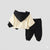 Boy's Cotton Winter Full Sleeves Black Stoned Printed Sweatshirt & Jogger Pant Set - Black