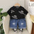 Boy's Black Balenciaga Print T-Shirt & Shorts Set