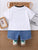 Plum & Pop Kids Boys Cotton Batman Printed T-Shirt & Shorts Set - Yellow