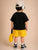 Plum & Pop Kids Boys Cotton Cap Bear Printed T-Shirt & Shorts Set - Black