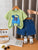 Plum & Pop Kids Girls Cotton Cat Printed T-Shirt & Shorts Set - Green
