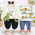 Boy's Cotton Dino & Teddy Printed Sweatshirt With Joggers Set - Cream & White