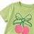 Plum & Pop Kids Girls Cotton Cherry Printed T-Shirt & Shorts Set - Green