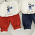 Boys Cotton Fleece Full Sleeves Animal Printed Sweatshirt With Joggers Set Pack of 2 - Red & Navy