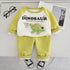Plum & Pop Kids Boys Cotton Pre-winter Dino Applique Sweatshirt and joggers - Green