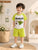 Plum & Pop Kids Boys Cotton Dinosaur Printed T-Shirt & Shorts Set - Green