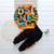 Boys Cotton Winter Wear Pack of 2 Outfits - Black Day food & Orange Letter
