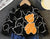 Boy's Cotton Knit Light Winter Teddy Printed Sweatshirt With Joggers Pant Set - Black