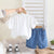 Boy's White Tractor Print T-Shirt & Shorts Set