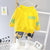 Boys Light Winter Cotton Winter Wear Pack of 2 Outfits - Yellow UOS & White Dino
